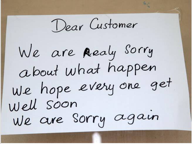 悉尼亚洲面包店致150名人中毒,一孕妇被迫剖腹产!老板贴纸条道歉,表示将免费提供食物